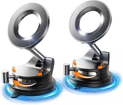 LISEN 2 Pack for Magsafe Car Mount, Magnetic Phone Holder for Car, Strong Magnetic Car Phone Mount, 89 LBS Suction Phone Mount Vacuum, Dashboard Gifts Phone Holders for Your Car Mount for iPhone 17 | 2400gf Strong Magnetic Power, 360° Adjustable Dashbo... by Lisen
