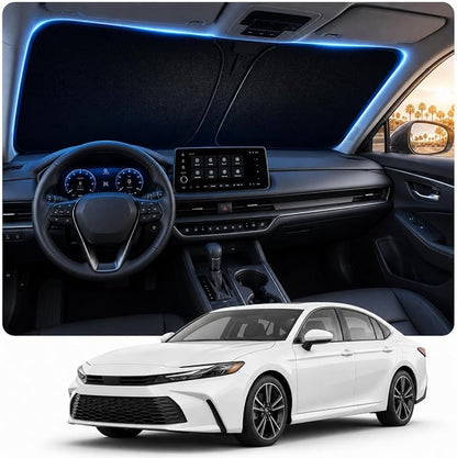 [2026 Upgraded] DooGooCoo Windshield Sun Shade for Toyota Camry 2018-2025 2026 [Cooling Ice-Crystal, 100% Sun Block] Sunshade for Car Windshield for Toyota Camry Sun Shade, Custom fit Camry. by DooGooCoo