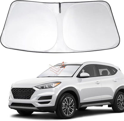 Windshield Sun Shade Sunshade for 2016-2021 Hyundai Tucson | Full covered for windshield, Foldable & Durable, Block UV Rays, Reduce Heat, Easy to install, Keeps Car Cooler by LHFLIVE