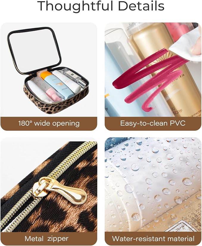 Clear Makeup Bag Set, TSA Approved Clear Toiletry Bag 3 Pack Carry on Travel Packing Organizer Bags Waterproof Clear Makeup Pouch Cosmetic Case with Zipper Car Accessories Essentials for Women - Image 5