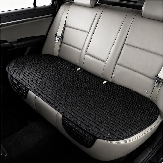 Car Back Seat Cover with Side Pockets,Breathable & All-Season Bench Seat Cover for Back Seats Protection,Anti-Slip Backs Seats Protector Car Interior Accessories for Cars,SUVs by Unknown