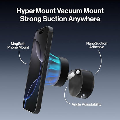 Statik HyperMount (Gen 2) Magnetic Phone Holder, for iPhone and Android | Nano-Suction Adhesive Base, Compatible with MagSafe, Metal Rings for Android, Works on Smooth and Lightly Textured Surfaces - Image 2