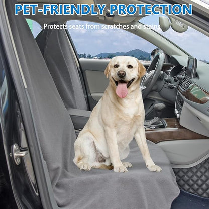Car Seat Covers Universal Car Protective Front Seat Covers Washable Non-Slip Seat Protectors for Gym Workouts,Waterproof and Sweatproof Towel Seat Covers for Cars,Trucks, Jeeps (2 Pack Grey) - Image 7