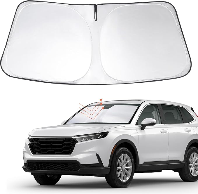 Windshield Sun Shade Sunshade for 2023 2024 2025 2026 Honda CRV | Full covered for windshield, Foldable & Durable, Block UV Rays, Reduce Heat, Easy to install, Keeps Car Cooler by LHFLIVE