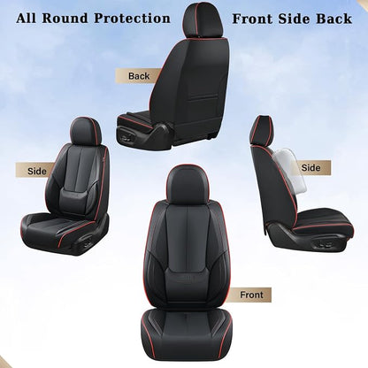 Coverado Car Seat Covers, Seat Covers for Cars, Waterproof Leather Auto Seat Protectors, Leather Car Seat Cushion, Car Interiors Accessories Universal Fit for Most Cars - Image 8