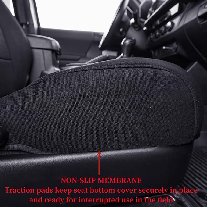 Tacoma Seat Covers Custom Fit for 2016-2023 Toyota Tacoma Access/Xtra Cab SR SR5,Fully Covered Polyester Truck Seat Protector-Full Set(Black) - Image 5