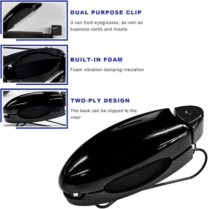 5 PCS Car Sun Visor Clips, Compact Auto Sunshade Sunglasses Clip Ticket Card Holder, Universal Sun Visor Organizer Eyeglasses Mount for Most Vehicles (Black) - Image 3