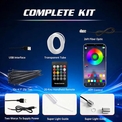 Interior Car LED Strip Lights, RGB 6 in 1 Car Ambient Lighting Kit | 16 Million Colors, Music & Mic Mode, Remote Control, Easy Installation, Plug and Play, LED Lights for Car Accessories - Image 10