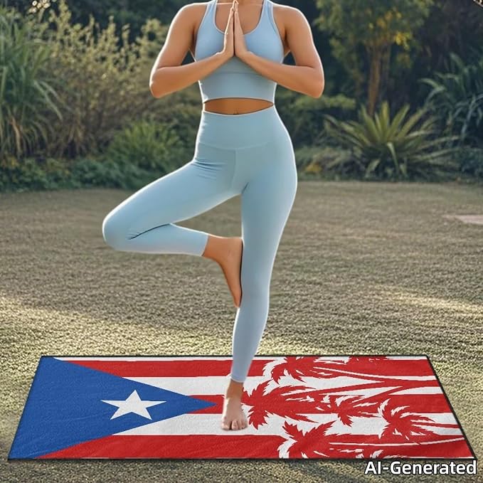 SEANATIVE Puerto Rico Flag Towel Seat Covers for Cars - Quick-Dry Sweat Towels for Gym, Hiking & Beach with Anti-Scratch Design (Machine Washable, Universal Fit) - Image 3
