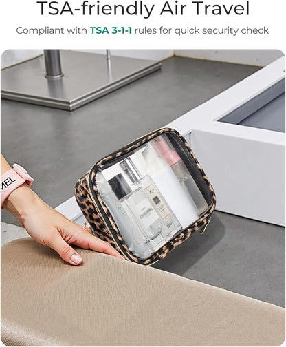 3 Pack Clear Makeup Bags for Women, TSA Approved Toiletry Bag Set for Travel Size Toiletries Carry on Travel Organizer Bags Waterproof Cosmetic Case Zipper Pouch Set Car Accessories Essentials - Image 3