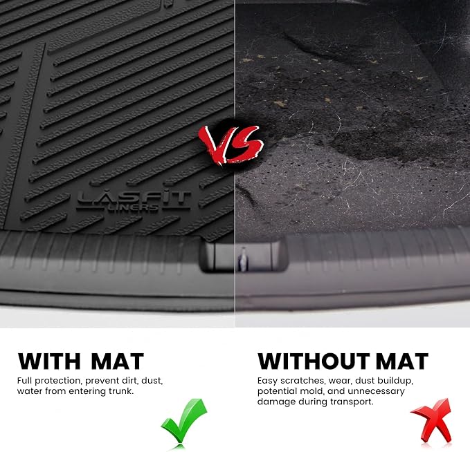 LASFIT Floor Mats & Trunk Mat for Honda Accord 2013-2017 (Only Sedan) | All Weather Custom Fit Anti-Slip TPE Floor Liners, 1st & 2nd Row & Cargo Mat (NOT for Coupe & Hybrid) - Image 6