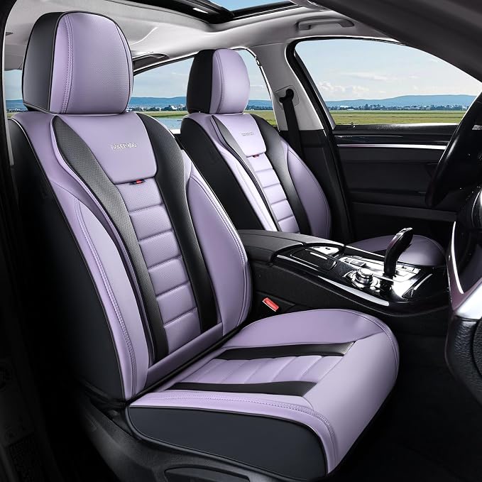 Coverado Car Seat Covers Full Set, Seat Covers for Cars, Front Seat Covers and Back Seat Cover Waterproof Leather Automotive Seat Cover, Universal Car Interior Protectors Cushion for Most Cars - Image 8