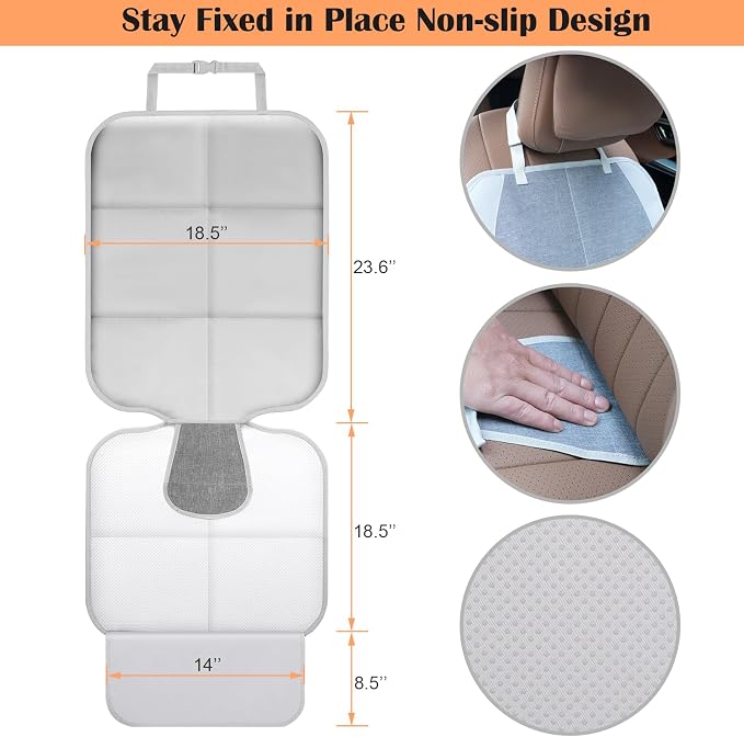 Meolsaek Car Seat Protector, Non-Slip Backing Will Not Leave Imprint | Waterproof Thicker Car Seat Cover for SUV, Sedan, Truck, Leather Car Seat Cushion - Image 2