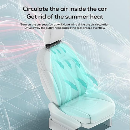 Car Seat Fan for Backseat for Kids, Mini Portable Battery Operated Back Seat Baby Quiet Headrest Neck Cooling AC Fan with 3 Adjustable Wind Speeds for All Cars Vehicle RV Truck(BEIGE) - Image 4