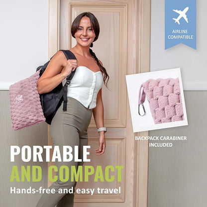 BOACAY Packable Travel Blanket for Airplane, Car - Compact Office Blanket - Portable Pillow for Adults, Kids with Case, Luggage Sleeve, Backpack Clip - Image 3