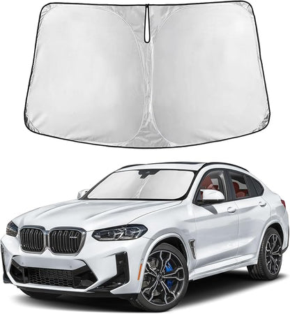 Autovir Windshield Sun Shade Fit for 2019-2023 2024 2025 BMW X4 | Sunshade, Front Car Window Shades Sun Visor, Blocks UV Rays & Heat, Car Accessories by Autovir