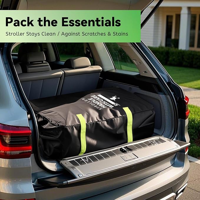 Stroller Bag for Airplane, 46" H x 21" W x 13" D, Baby Travel Essentials | Stroller Cover for Air Travel, Gate & Baggage Check,Fit Single/Double/Jogging/Umbrella/Baby Stroller Travel System as Chicco - Image 4