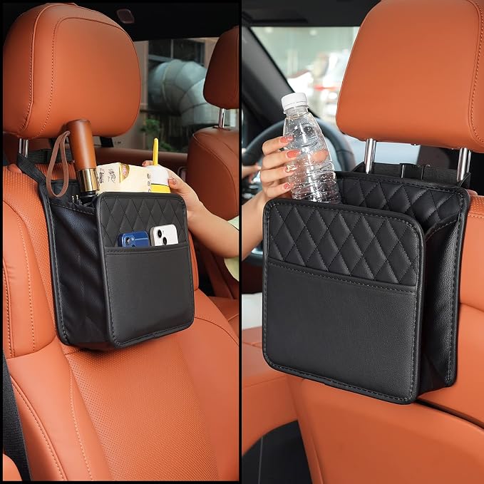 FrgKbTm Car Seat Back Hanging Bag Car Document Holder Multi-Pocket Bottle Bag Storage Box Organizer Travel Tidy Pouch Pocket Kids - Image 2