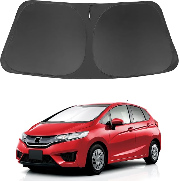 Windshield Sun Shade for 2015-2020 Honda Fit Accessories | Full covered, Foldable & Durable, Block UV Rays, Reduce Heat, Easy to install, Keep Car Cooler by LHFLIVE