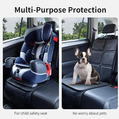 Car Seat Protector,Extra Thick Car Seat Covers Non-Slip Waterproof Mat Pad Leaving No Imprints Marks for Child Baby Pet Truck SUV Automobile (Black-A) - Image 3