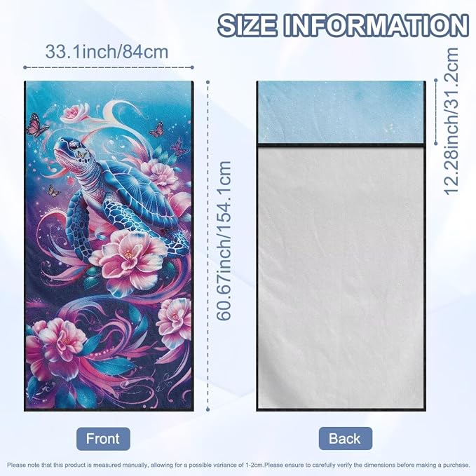 Sea Turtle Floral Car Seat Towel with Storage Bag Sweat Auto Interior Seat Protector Animal Sea Turtle Car Interior Accessories Driver Seat Cushion Towel Cover Automotive Seat Cushion Pads - Image 7