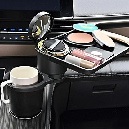 3-in-1 Car Cup Holder Tray for Eating with Double Cupholders | Expander 2.6"-3.7" Inner Diameter Standard Vehicles, Car Seat Cups Holder with 10.24" Snack Tray Organizer & Phone Holder - Image 6