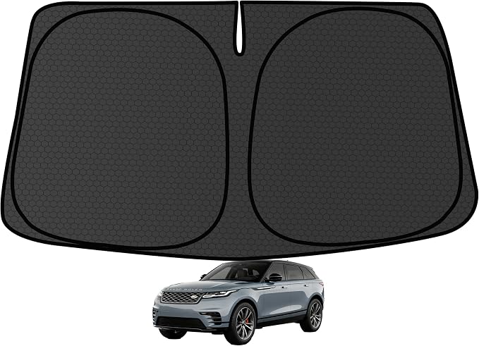 Land Rover Windshield Sun Shade for Rover Range Rover Velar 2017-2025 Blocks UV Rays Accessories,1:1 Custom Foldable Thickened Wear-Resistant Front Window Sunshade Visor,Keeps Your Car Cooler by Achaltiza