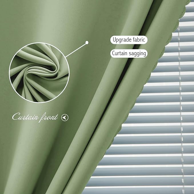 Portable Light Blocking Curtains Self-Stick Design, Removable Adhesive Window Shades for Apartment Office, 71" W x 84" L, Sage Green, 1 Panel - Image 5