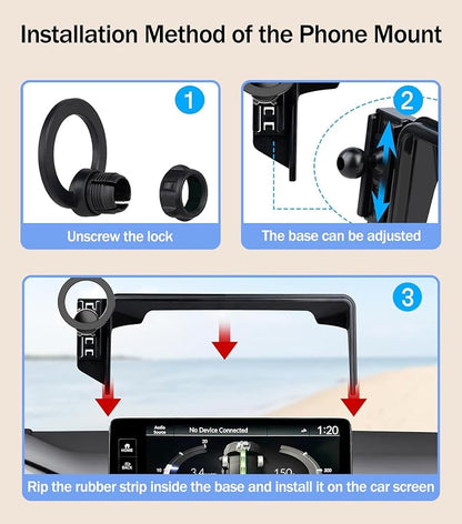 Car Phone Mount for 2023-2025 2026 Honda HR-V / 2023-2025 2026 Honda CR-V, Fits 7/9-Inch Touchscreen Only, for MagSafe Magnetic Car Phone Holder, Honda HR-V/CR-V Accessories - Image 4