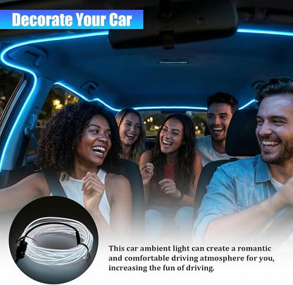 Car LED Strip Lights, 9.84FT 5V Waterproof Flexible Vehicle Ambient Lighting Kits with USB Port, Automotive Lamp Strips Decorations, Universal for SUV Automobile Truck (White - Image 5