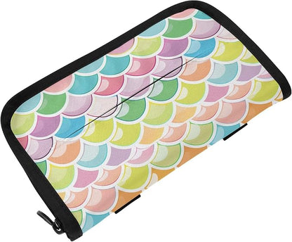 Car Tissue Holder Car Napkin Holder Tissue Box Dispenser Storage Case Sun Visor Mask Holder Accessories with Adjustable Straps Reusable Refillable Bright Multicolor Mermaid Scale by Unknown