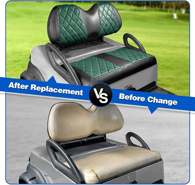 NOKINS Golf Cart Diamond Vinyl Seat Covers Fits Club Car Precedent 2004-UP | OEM Standard Front Seat Cushion,No Nails Required - Image 5