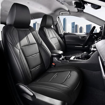 Coverado RAV4 Seat Covers Full Set Custom Fit for RAV4 2019-2025 SE, XSE | Car Seat Covers for Toyota RAV4 2019-2025(Hybrid/Prime/PHEV) SE/XSE, Easy Install & Waterproof & Airbag Compatible by COVERADOAUTO