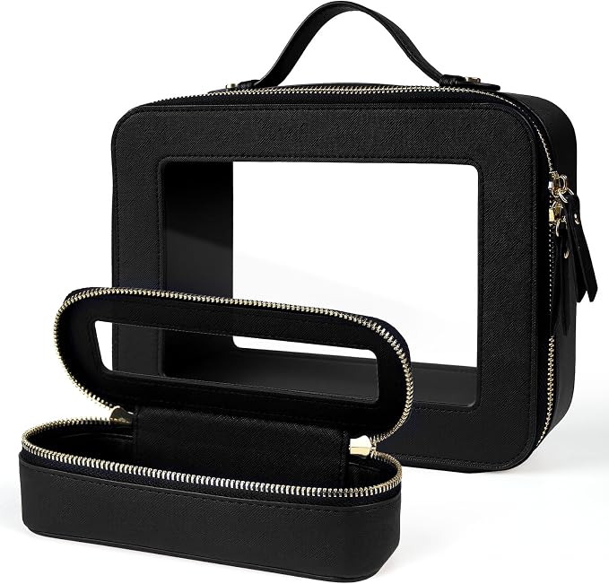 Clear Makeup Bag with Mini Cosmetic Bags,Travel Toiletry Bag for Women,Portable Cosmetic Bag Case, Transparent Waterproof Cosmetic Organizer Storage Bag for Women Men - Image 9