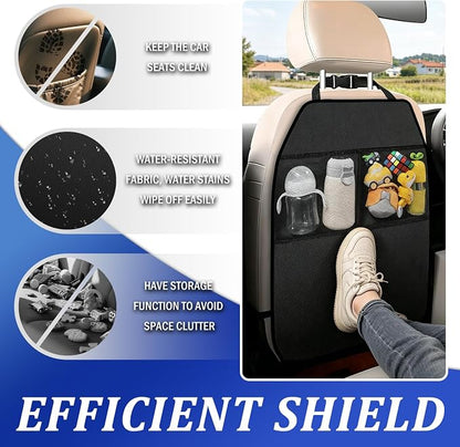 2PCS Car Seat Back Protector Mat,Anti-Scratch Seat Protectors | Covers 25.98" × 17.32",Built-In 2 Large Storage,Non-slip,Easy to Install,Durable & Easy to Clean,Universal Fit Car,SUV,Truck - Image 4