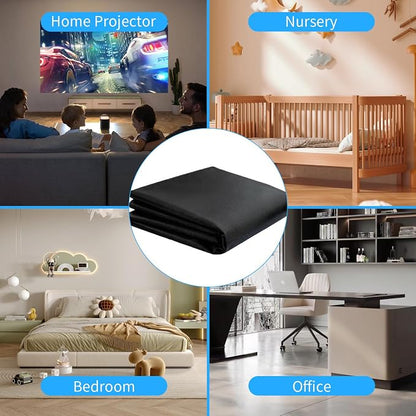Magnetic Blackout Window Cover, 100% Blackout Shades for Bedroom No Drill Black Out Window Blind Temporary Shades for Nursery Removable Black Out Curtains for RV, Media Room 57x118 inch - Image 7