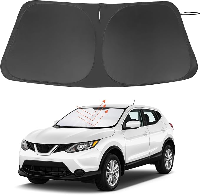 Windshield Sun Shade for 2017-2024 Nissan Rogue Sport | Full covered for windshield, Foldable & Durable, Block UV Rays, Reduce Heat, Easy to install, Keep Car Cooler by LHFLIVE