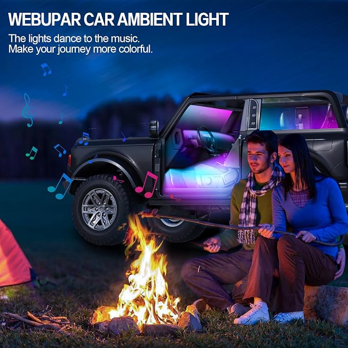 Dreamcolor Acrylic Interior Car Light 10 in 1 Automotive Ambient Light Kits with APP Control 16 Million Color 175 inches Fiber Optic Car LED Strip Light, RGB Music Sync Neon Light Kits - Image 6