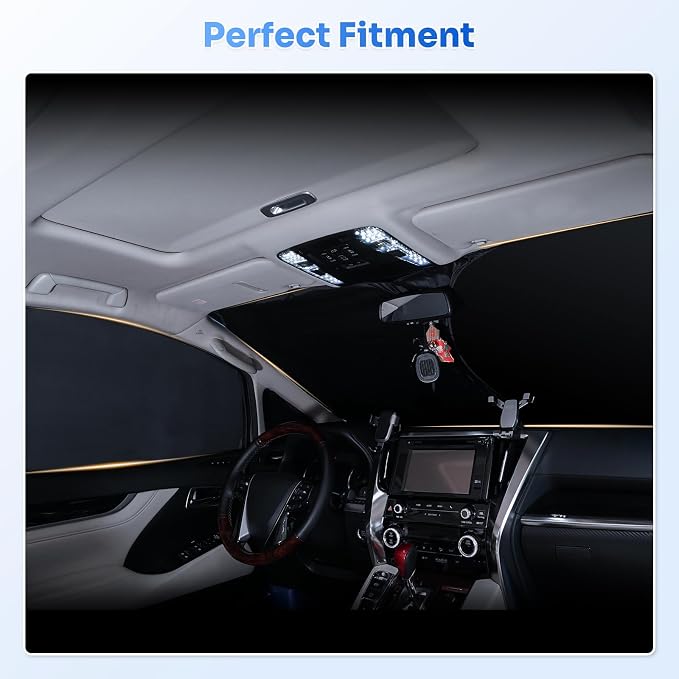Canvcle Window Shades for 2015-2025 2026 Ford Transit (NOT for Low Roof) Accessories Windshield Sun Shade Side Window Cover Sunshade Sun Shield Privacy Protection for Camping Keep Car Cool Black 3PCS - Image 5