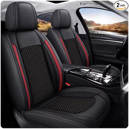 Custom Car Seat Covers Fit for Wrangler JL JK Rubicon Sahara Grand Cherokee L Cherokee Compass Renegade Gladiator Wagoneer Liberty Commander Grand Cherokee SRT (Black Red （ice Silk）) by AiducreaonPersonalizedcustom