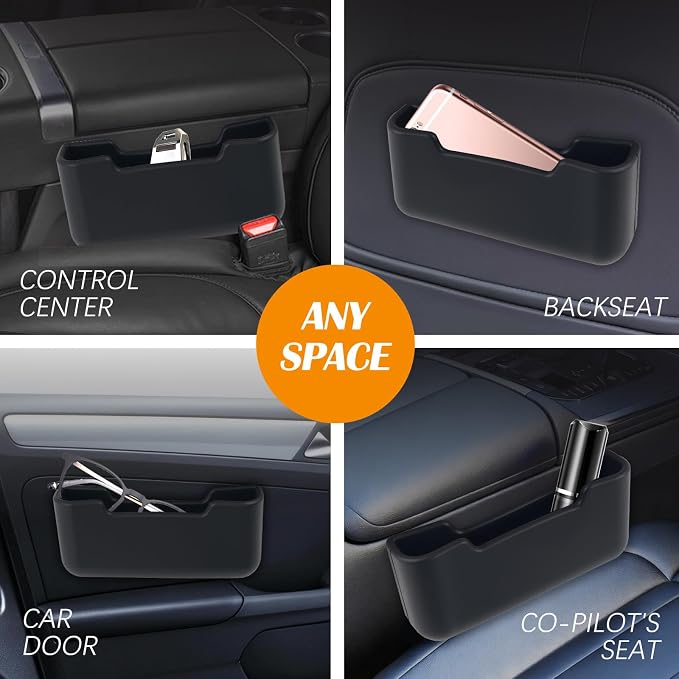 2026 New Car Seat Gap Filler Organizer,Multi-Functional Car Seat Side Pocket Organizer for Phone/Sunglasses/Keys,Universal Cars Storage Pocket with Cable Hole for SUV/Truck - Image 6