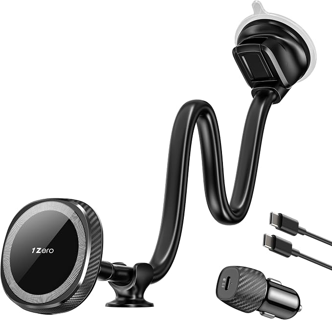 for Magsafe Car Mount Charger, 15W Fast Charging for Windshield | Stronger Magnetic & Suction Cup Mount for Windshield & Dashboard, Wireless Car Charger Compatible with iPhone12-17 Pro Max - Image 8