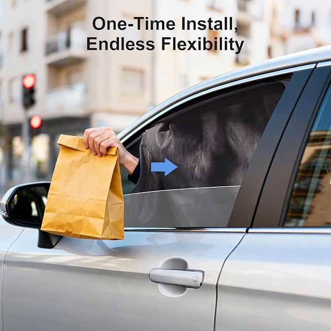 XCBYT Magnetic Car Window Covers for Privacy, 100% Blackout Soft Suede | Magnetic Fits steel frames only. blocks 100% light to keep cars cool. Ideal for breastfeeding, baby naps, or car camping - Image 7