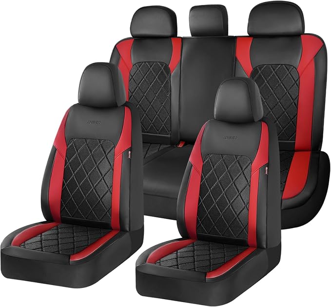 Coverado Car Seat Covers, Seat Covers Full Set, 5 Seats Automotive Seat Cover, Mesh Breathable Seat Protectors, Universal Fit for Most Cars by COVERADOAUTO