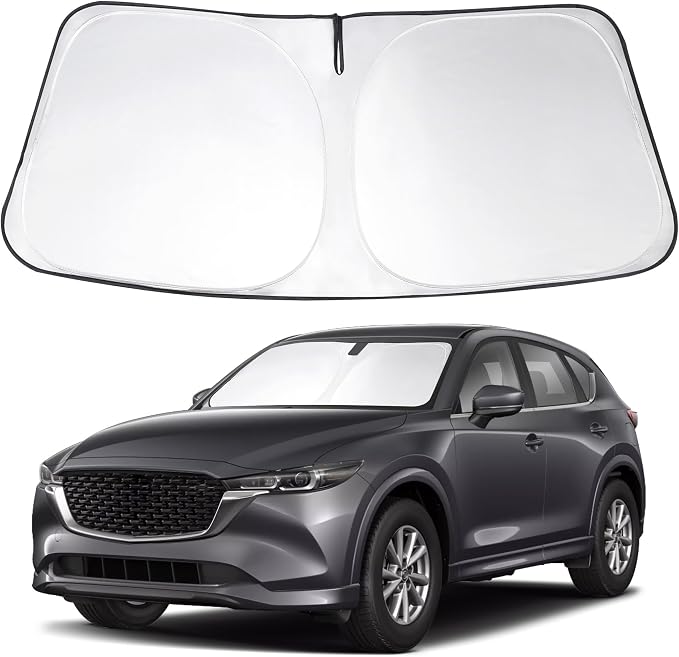 Windshield Sun Shade Sunshade for 2017-2026 Mazda CX5 CX-5 | Full covered for windshield, Foldable & Durable, Block UV Rays, Reduce Heat, Easy to install, Keeps Car Cooler by LHFLIVE