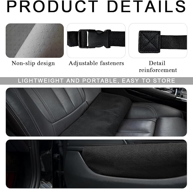 DXNQ Car Towel Seat Cover, Waterproof Sweating Non-Slip Premium Soft Towel Carseat Protector, Universal Machine Washable Car Truck SUV Front Seat Cover for Gym Workout Beach Hiking (Gray, Rear) - Image 3