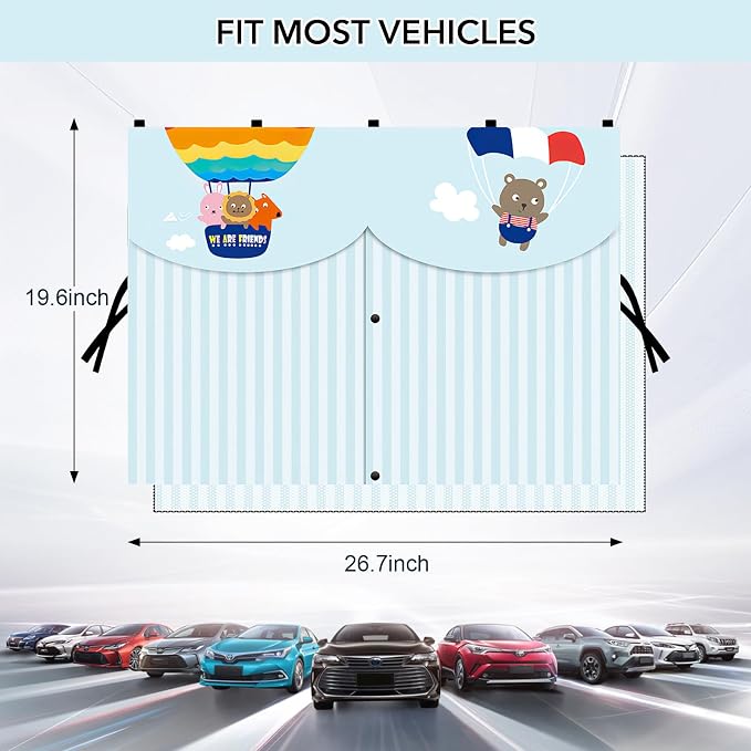 LEIWOOR 2-Pack Magnetic 2 Layers UV Protection Car Window Shades for Baby | Privacy full/half shade baby car window shades with curtain header breathable heat block back curtain for truck van sedan SUV - Image 7
