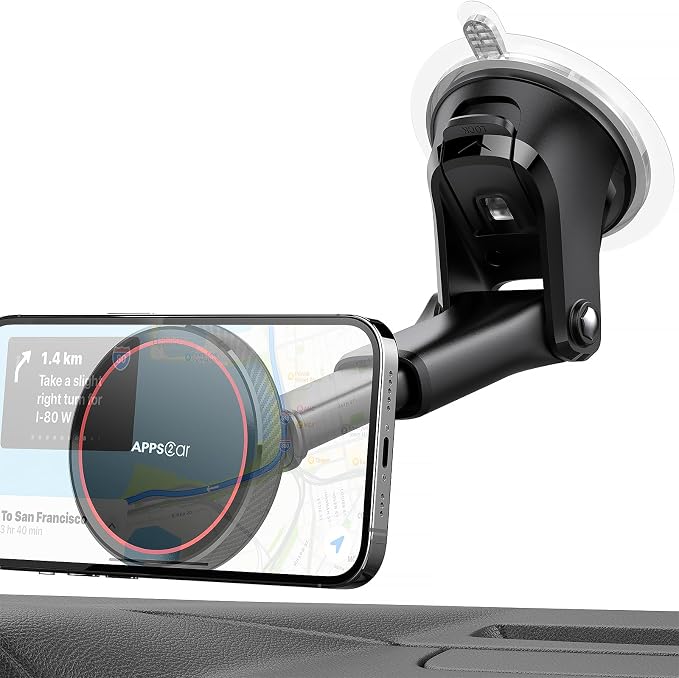 APPS2Car Magnetic Car Mount for MagSafe, Dashboard and Windshield Holder | Adjustable Telescopic Arm for Optimal Viewing - Image 7