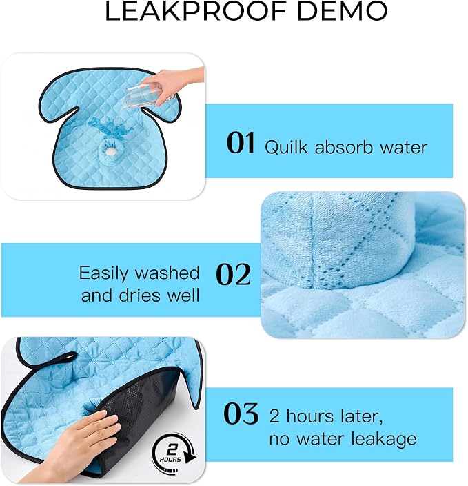 2 Pack Waterproof Piddle Pads Carseat Potty Training Car Seat Protector Waterproof Car Seat Liner Cover to Prevent Pee - Image 2