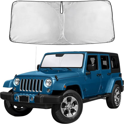 Autovir Windshield Sun Shade Fit for 2009-2018 2019 2020 Dodge Journey | Sunshade, Front Car Window Shades Sun Visor, Blocks UV Rays & Heat, Car Accessories by Autovir